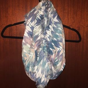 Multi-colored infinity scarf